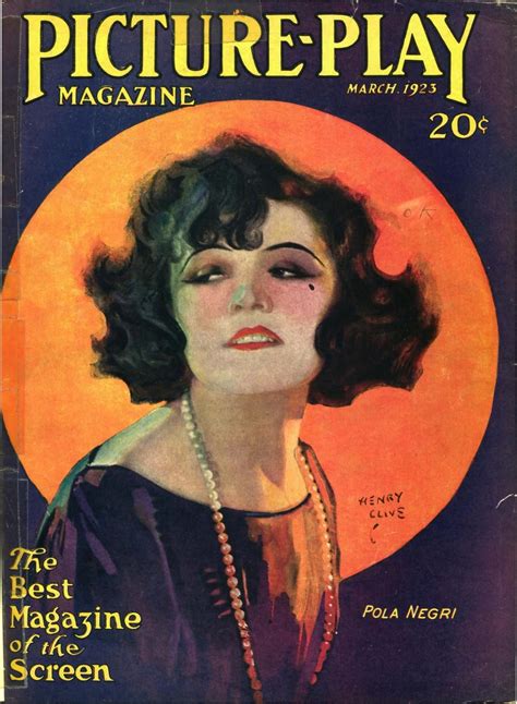 polanegri picture play magazine march 1923 20s postal vintage vintage film vintage