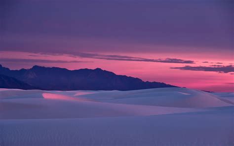 Pink Sky Above The Desert Sand Hd Desktop Wallpaper