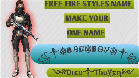 Here are the collection of most popular and stylish free fire nicknames. Make your one free fire styles name - YouTube