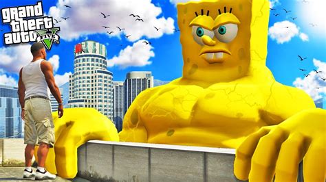 Spongebob Becomes Super Buff In Gta 5 Youtube