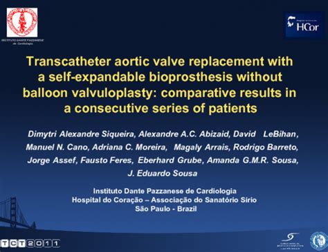 Transcatheter Aortic Valve Replacement With A Self Expandable