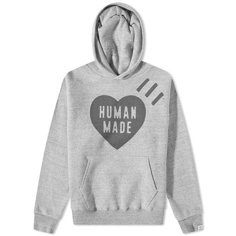 Human Made Heart Logo Hoodie Grey | END. (US)