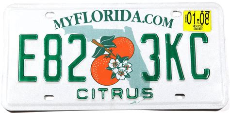 2008 Florida License Plate | Florida license plates, License plate, Car license plate