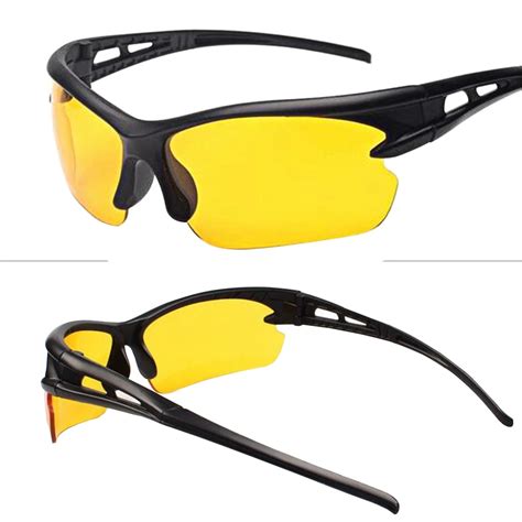 1pc night vision drivers goggles car night vision glasses unisex hd yellow lenses uv400 wind
