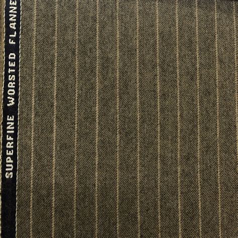 Barrington Fabrics Fawn Chalk Stripe Flannel Suiting Jacketing Fabric
