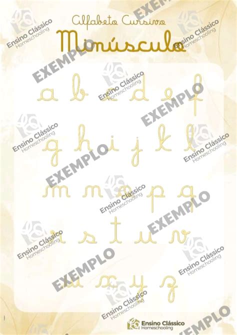 Alfabeto Cursivo Fichas De Treino 3 Tipos