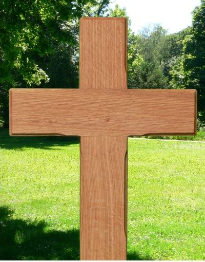 A burial cross, grave cross or rest in peace (r.i.p.) cross marks the place where somebody is buried. Enduring wooden crosses engraved, lasting grave markers ...