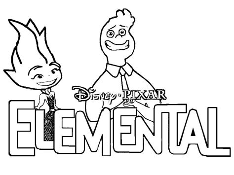 Dibujos De Elemental De Disney Pixar Para Colorear Para Colorear