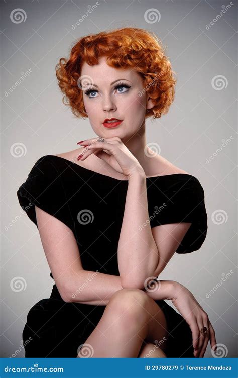 Retro Portrait Of Vintage Beauty Royalty Free Stock Images Image