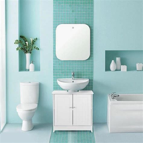 The area under your kitchen sink cabinet can be a vast wasteland of cleaning products, supplies, and other stuff (like the picture above) she explained that she bought those storage pocket bags at dollar general. iKayaa Modern Under Sink Bathroom Storage Cabinet with ...