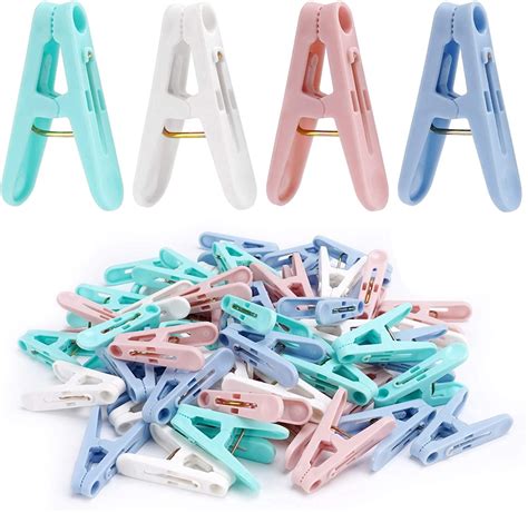 56 pack colorful plastic clothespins small laundry clothes pins clips with springs 4 colors