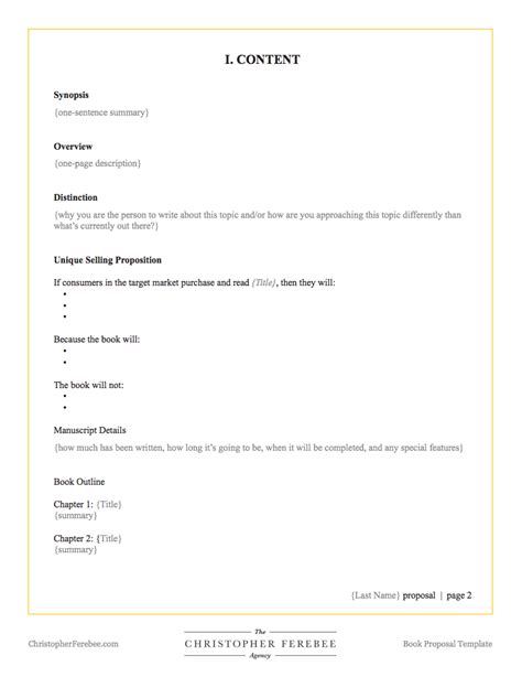 Book Proposal Template — Christopher Ferebee