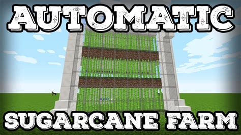 Minecraft Tutorial Automatic Sugarcane Farm Compact Minecraft 1 17