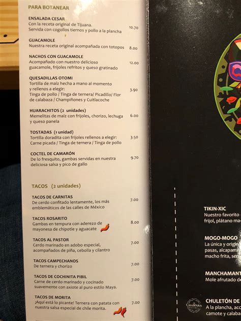 carta de menu de un restaurante mexicano compartir carta images and photos finder