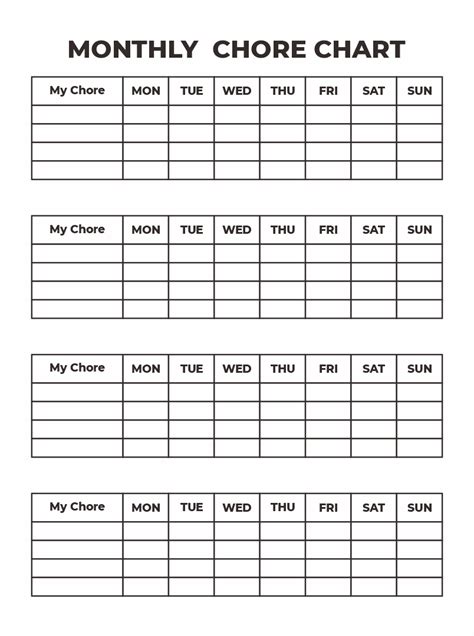 Free Printable Monthly Charts Printable Templates