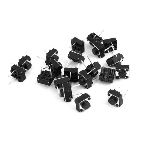 Uxcell 20pcs Momentary Panel Pcb Mount Push Button Spst Tact Switch