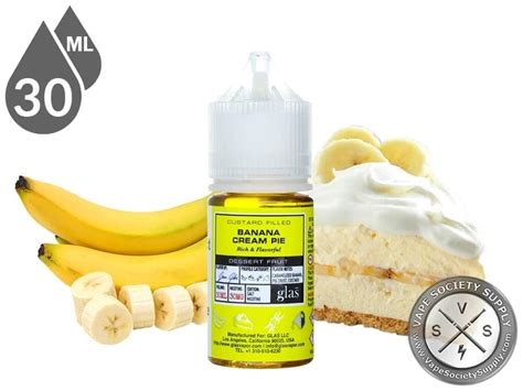 banana cream pie by glas vapor basix salts series 30ml ⋆ vape juice ⋆ 12 99
