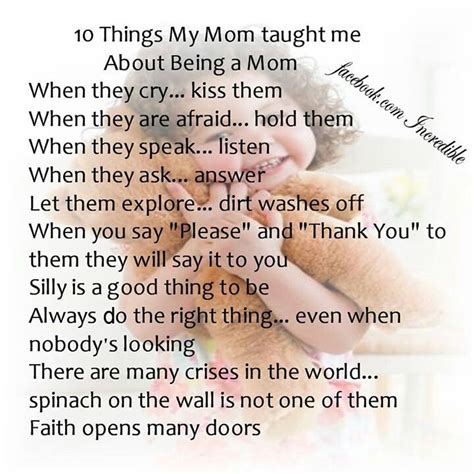 Forrest gump is certainly a classic movie about a mom and son relationship. Things My Mom Taught Me... | Mother teach, When they cry ...