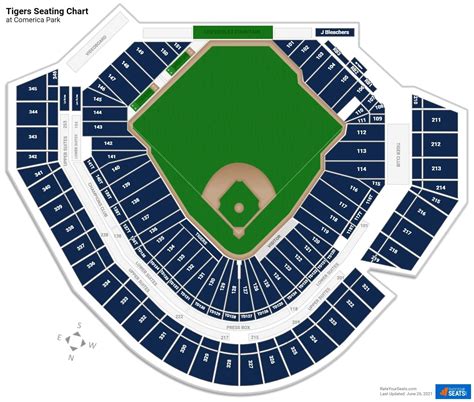 Comerica Park Seating Map With Rows