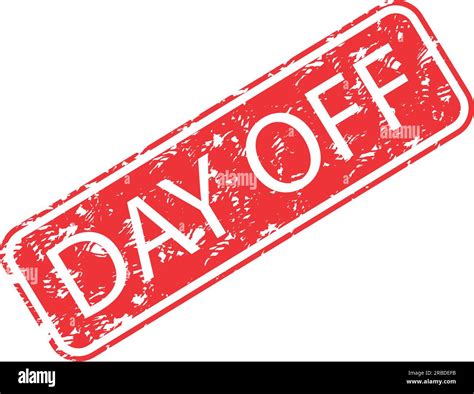 Rubber Stamp Day Off Vector Off Duty Time Out And Personal Day Time