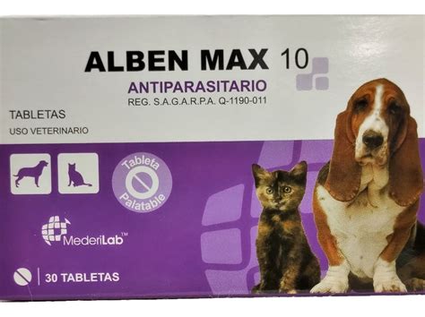 Alben Max 10 30 Tabletas Perros Y Gatos Mederilab Meses Sin Intereses