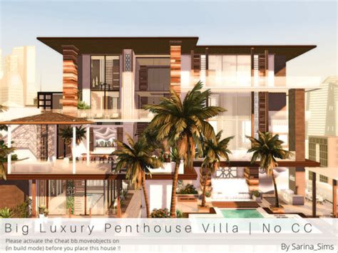 Big Luxury Penthouse Villa By Sarinasims At Tsr Sims 4 Updates Images