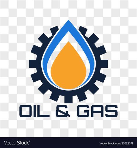 Oil And Gas Logo Isolated On Transparent Vector Image
