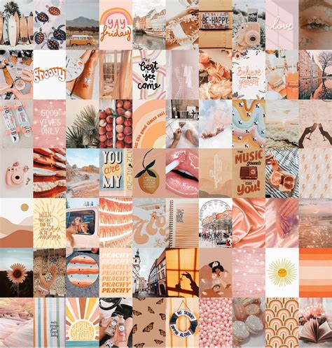 Dreamy Wall Collage Kit Aesthetic Wall Decor Digital Collage Etsy