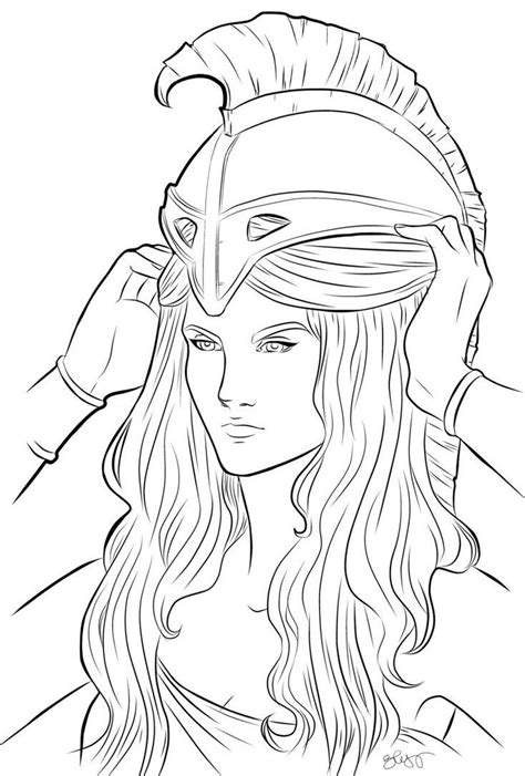 Athena Greek Goddess Drawing Easy - img-clam