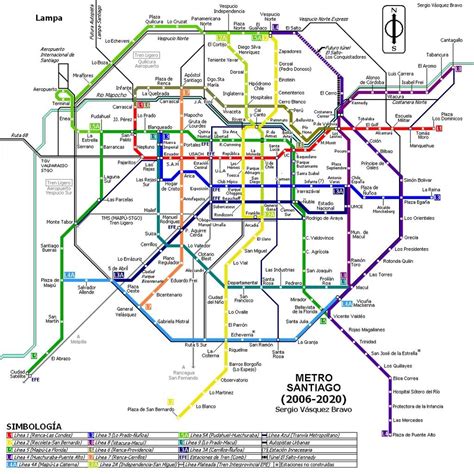 Metro Santiago 2018 Mapa Del Metro Metro Santiago Mapas