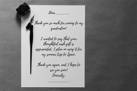 How To Write A Thank You Note For Graduation Money Holland Apenscher