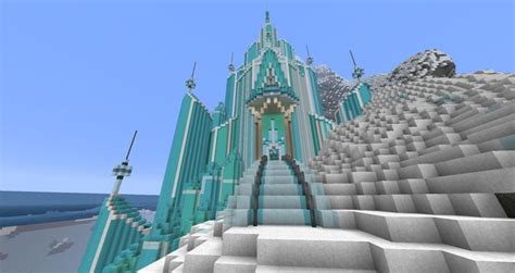 Elsa Ice Castle From Frozen Imgur Minecraft Ice Castle Disney
