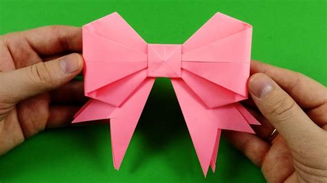 How To Make A Simple Easy Paper Bow Diy Origami Tutorial Youtube