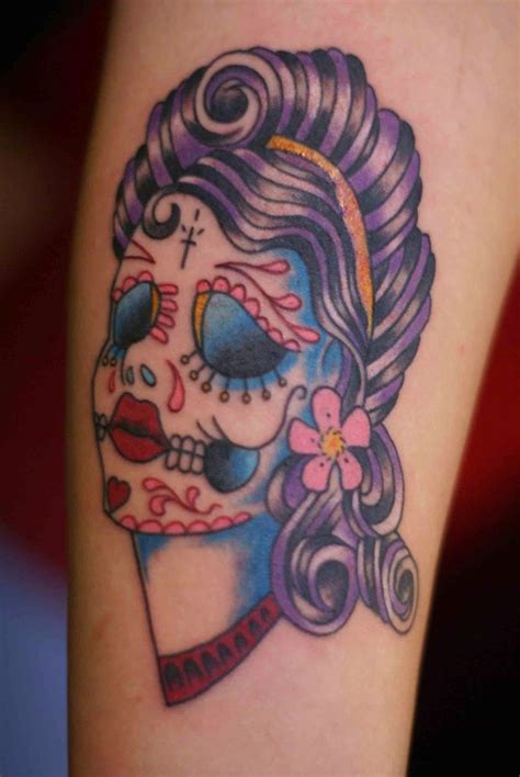 42 Best Sugar Skull Pin Up Tattoo Designs Images On Pinterest Skull