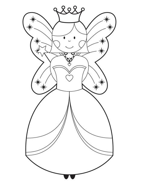 Fairy Princess Coloring Page Coloring Home