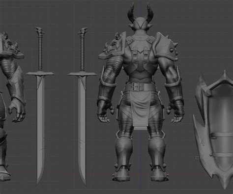 Artstation Dragon Knight Blender 3d Character Creation Full Course