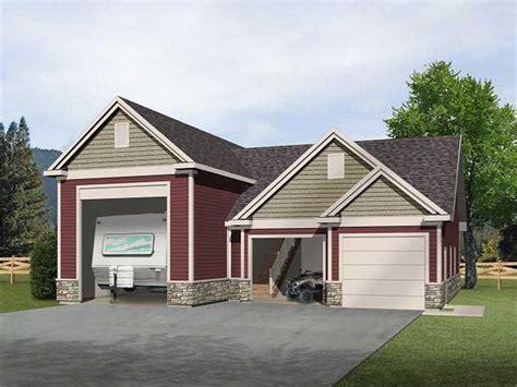 Find small rustic 2br cabin home designs, modern 2br cabin house blueprints & more! RV Garage with Loft - 2237SL | Architectural Designs ...