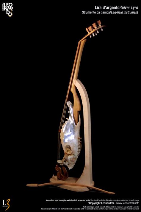 Leonardo Da Vinci Silver Lyre Musical Instrument Lira Dargento Di