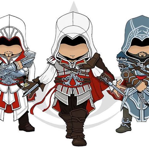 Assassin S Creed Ezio Auditore Chibi Trio Assassins Creed