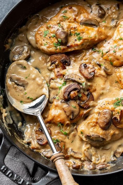 This creamy mushroom sauce has a real depth of flavour that makes a special meal of simply cooked chicken. Skillet Chicken and Mushroom Wine Sauce | Recipe | Chicken ...