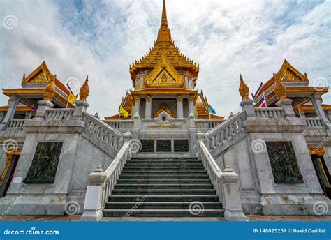 Grand Entrance To Golden Buddha Temple In Bangkok Thailand Editorial