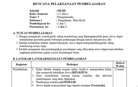 Sebelum menuju ke contoh rpp 1 lembar. Rpp Daring Pjok Sd Kelas 1 Sampai 6 - Unduh File Guru