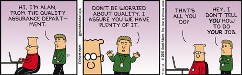 Aland From Quality Assurance Dilbert Comic Strip On 2016 09 16