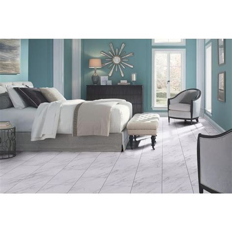 Nothing fancy about our product images, we try and make them as 'real'. TrafficMASTER Carrara Marble 12 in. x 24 in. Peel and ...