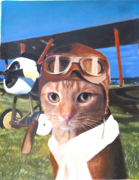 Pilot Dog And Pilot Cat Paintings Of Your Pet