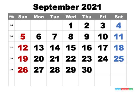 Free Printable Calendars September 2021 Printable World Holiday
