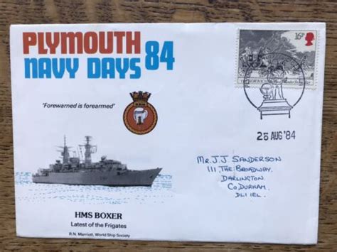 1984 Plymouth Navy Days Cover Hms Boxer Ebay