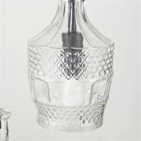 Découvrez les offres de la catégorie abat jour grande taille cm, lampes à suspension comme westinghouse et philips avec prixmoinscher Suspension triple en verre taillé et métal noir Angelica ...