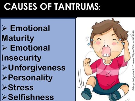 Temper Tantrums Emotional Outbursts