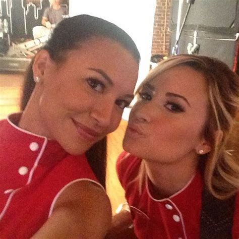 Demi Lovato And Naya Riveras Red Hot Girl On Girl Make Out Session Off
